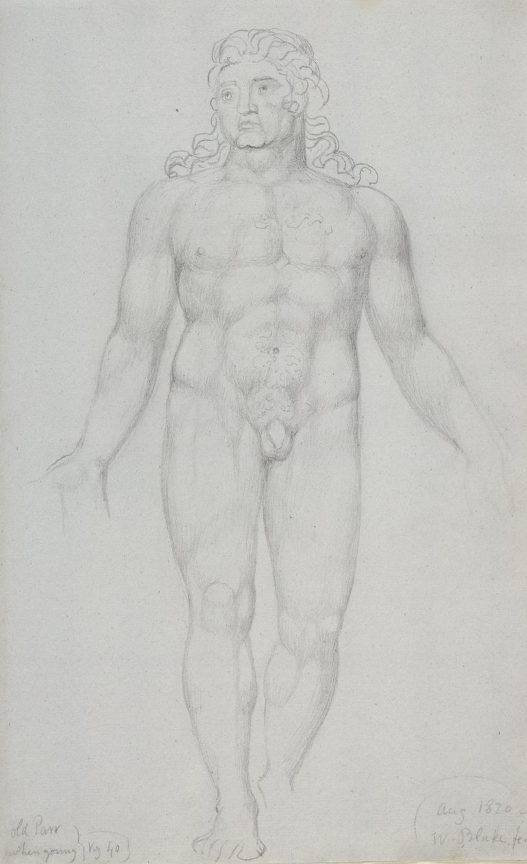 Old Parr da giovane, 1820 da William Blake