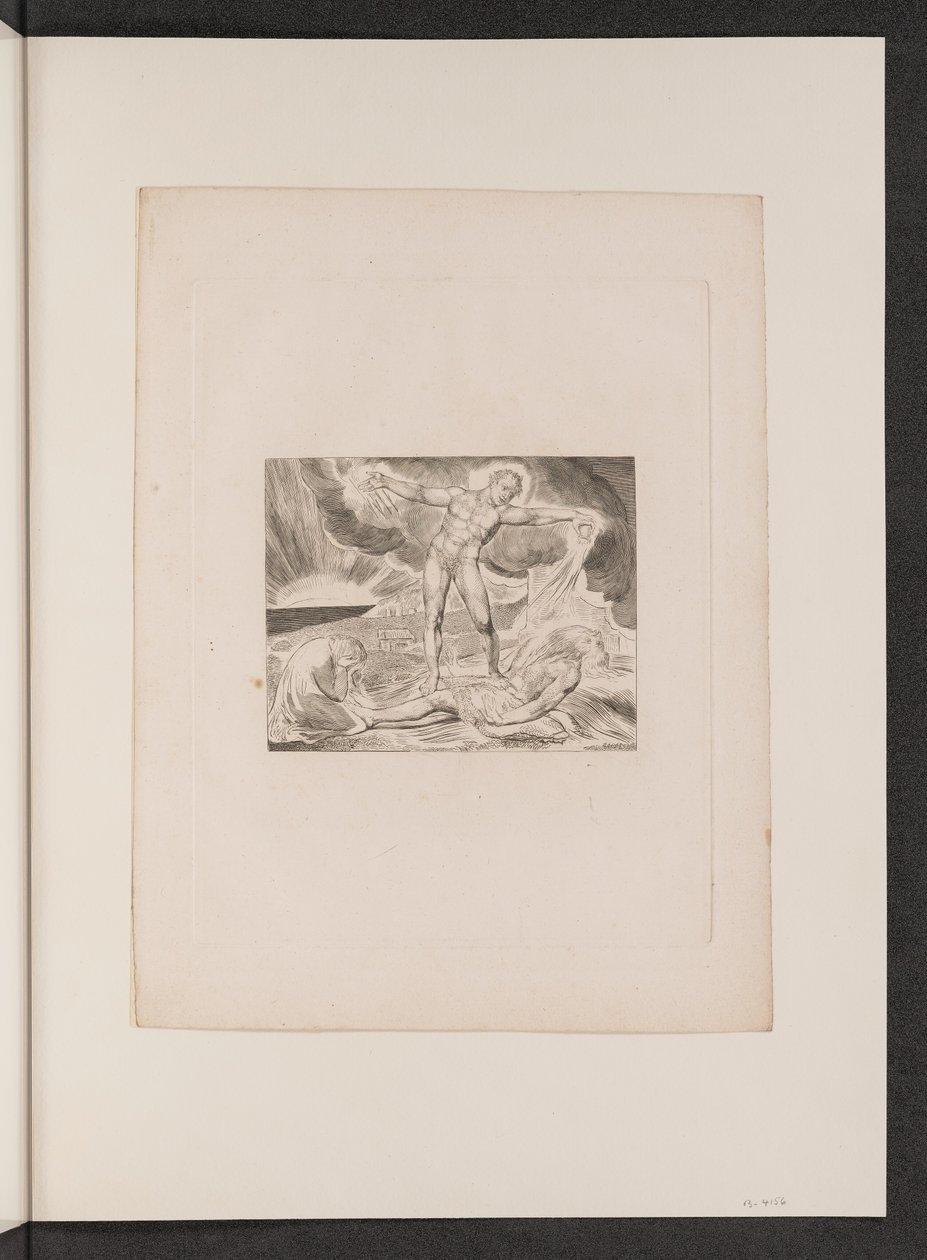 Satana colpisce Giobbe con piaghe da William Blake