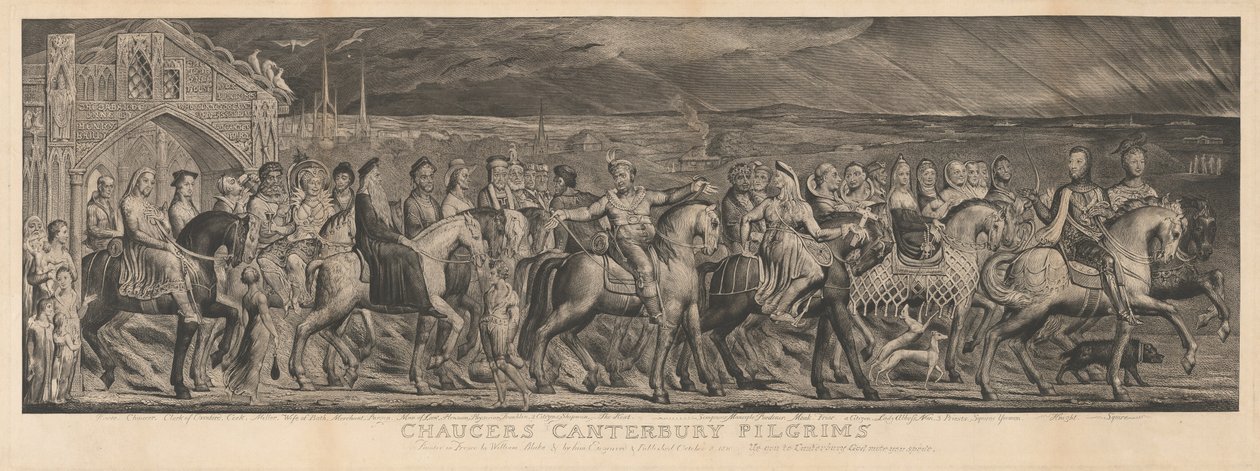 I pellegrini di Canterbury da William Blake