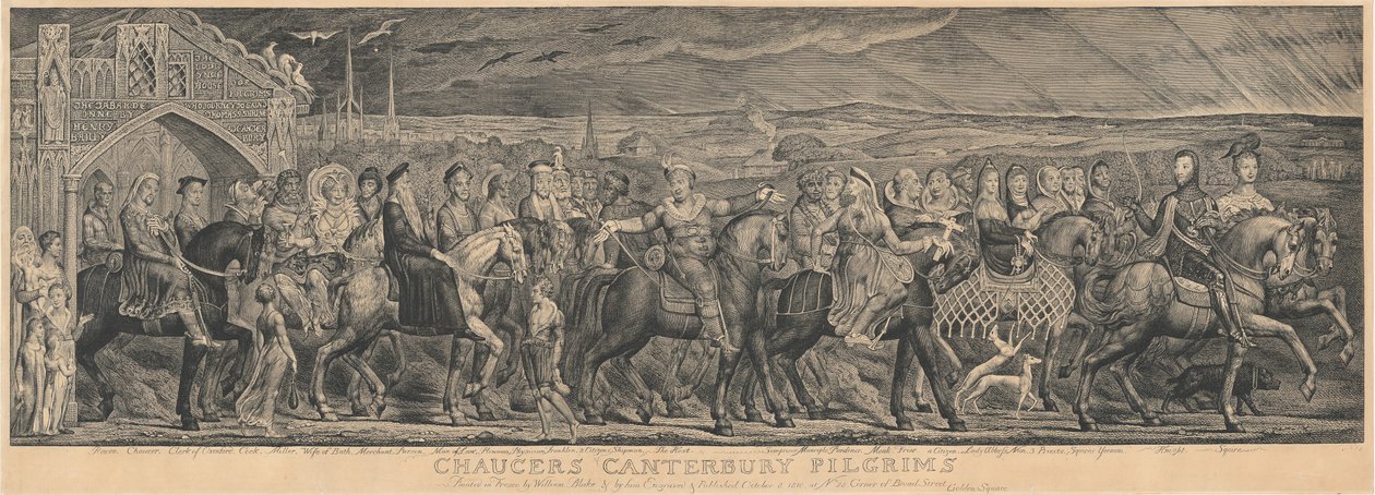 I pellegrini di Canterbury da William Blake