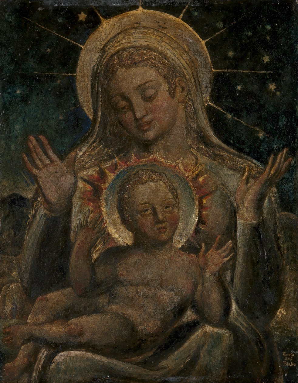 Vergine e Bambino da William Blake