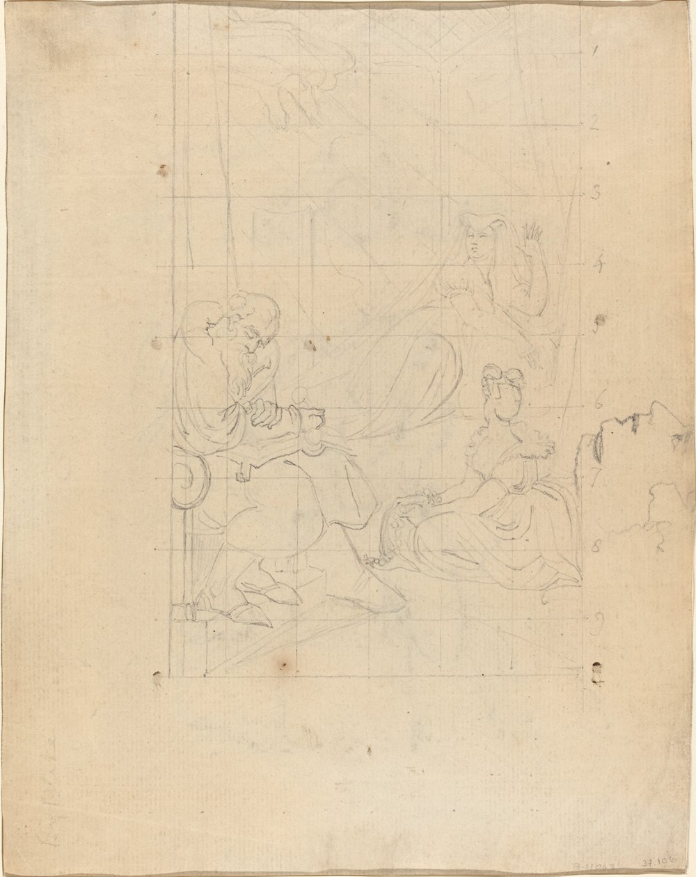 Il Sogno della Regina Caterina [recto] da William Blake after Henry Fuseli