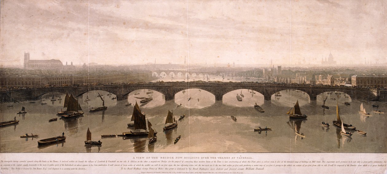 Veduta di Londra dal sud da William Daniell