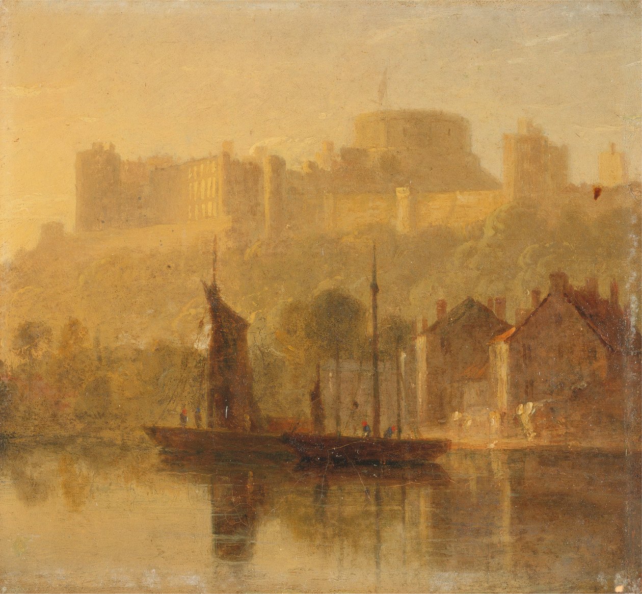 Castello di Windsor dal Tamigi da William Daniell