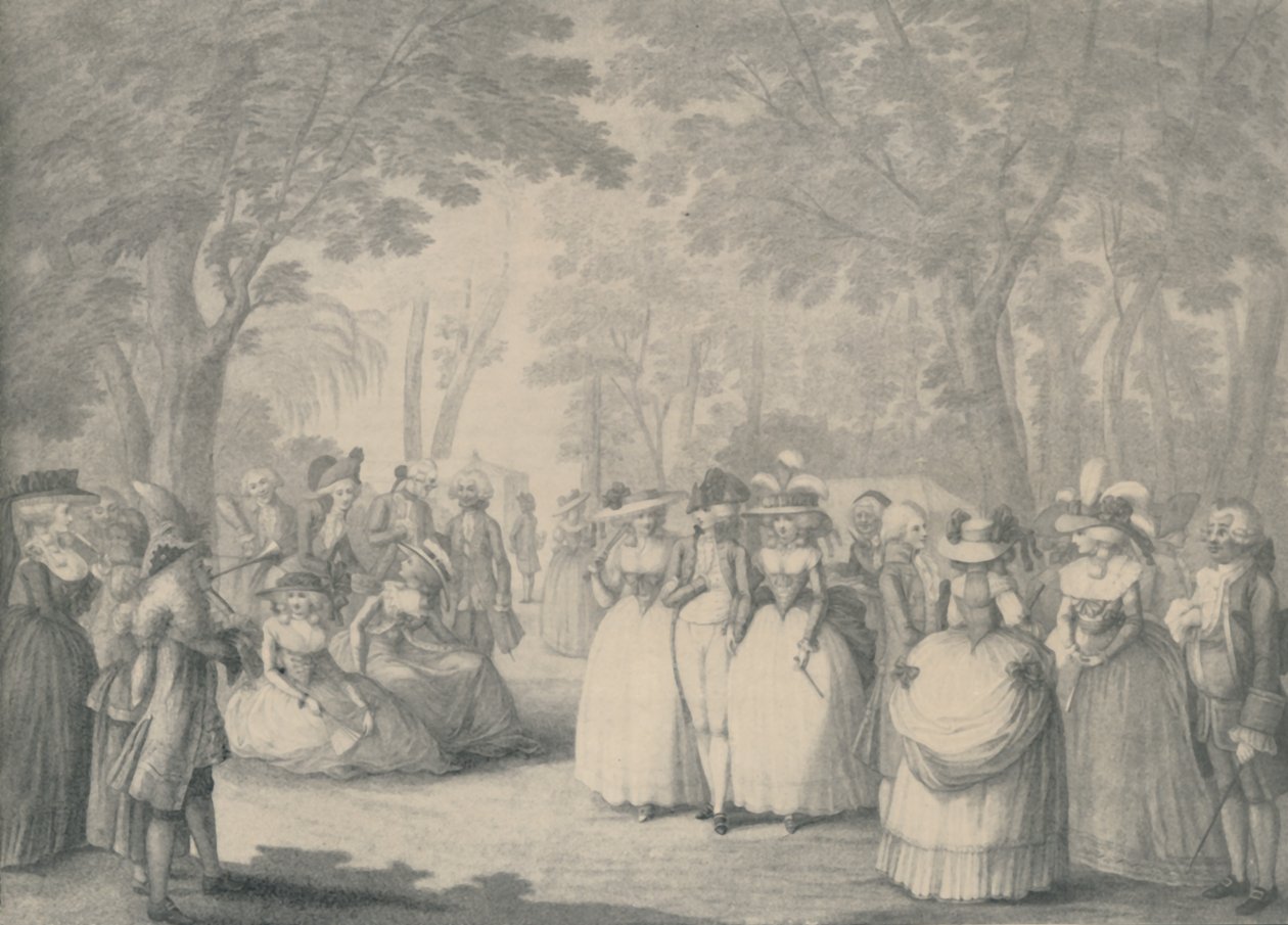 Nei Giardini di Carlton House, 1760-1820, 1920 da William Dickinson