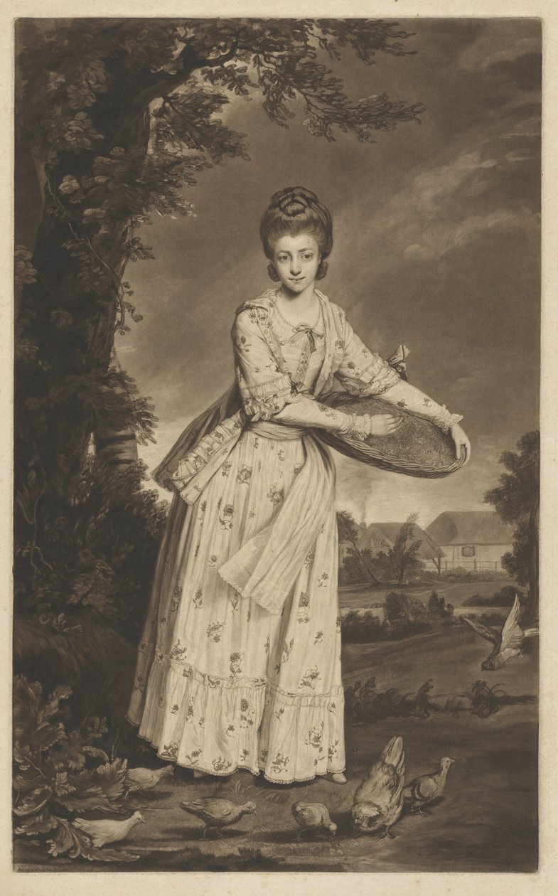 Signora Pelham da William Dickinson after Sir Joshua Reynolds