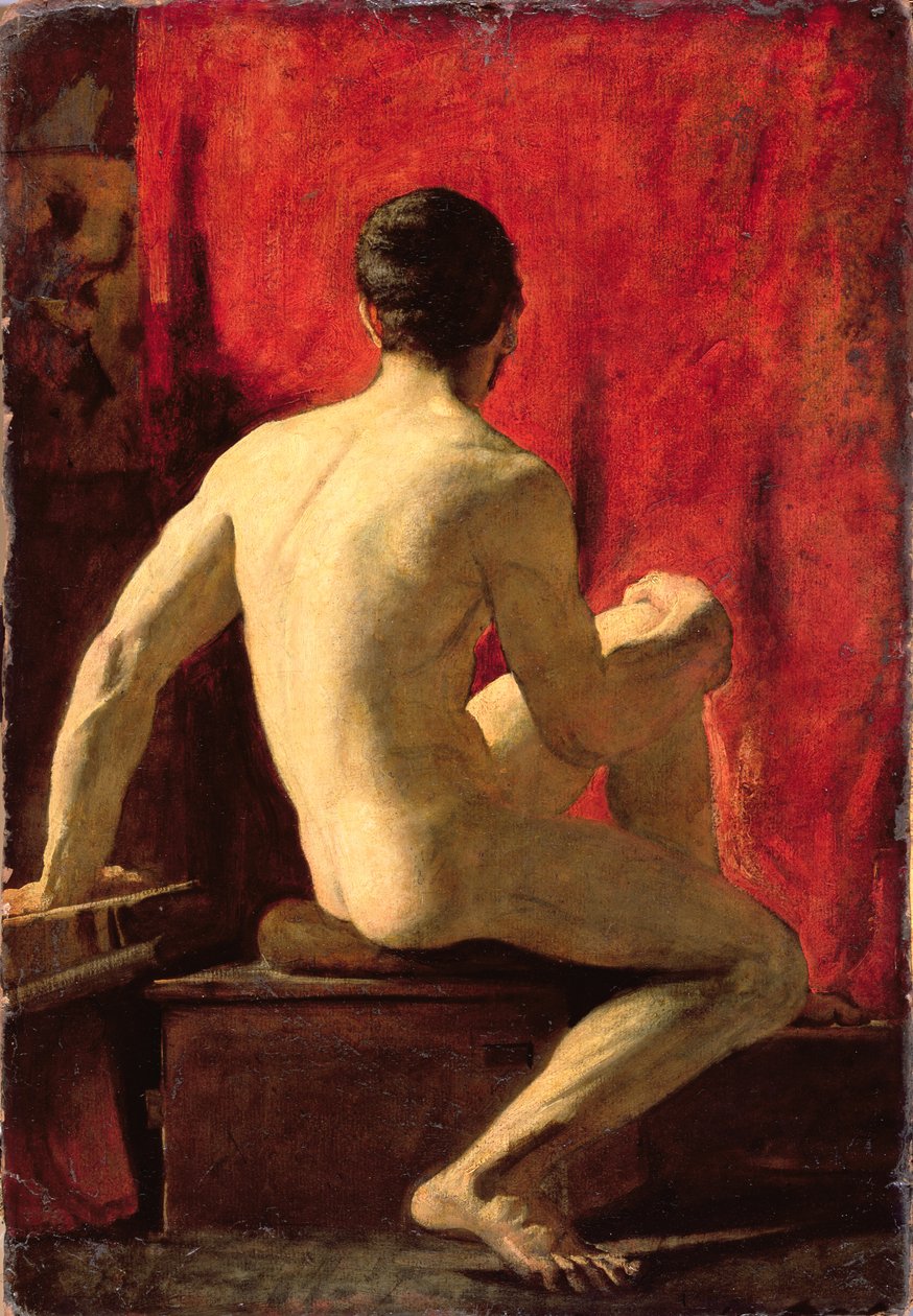 Modello maschile seduto da William Etty
