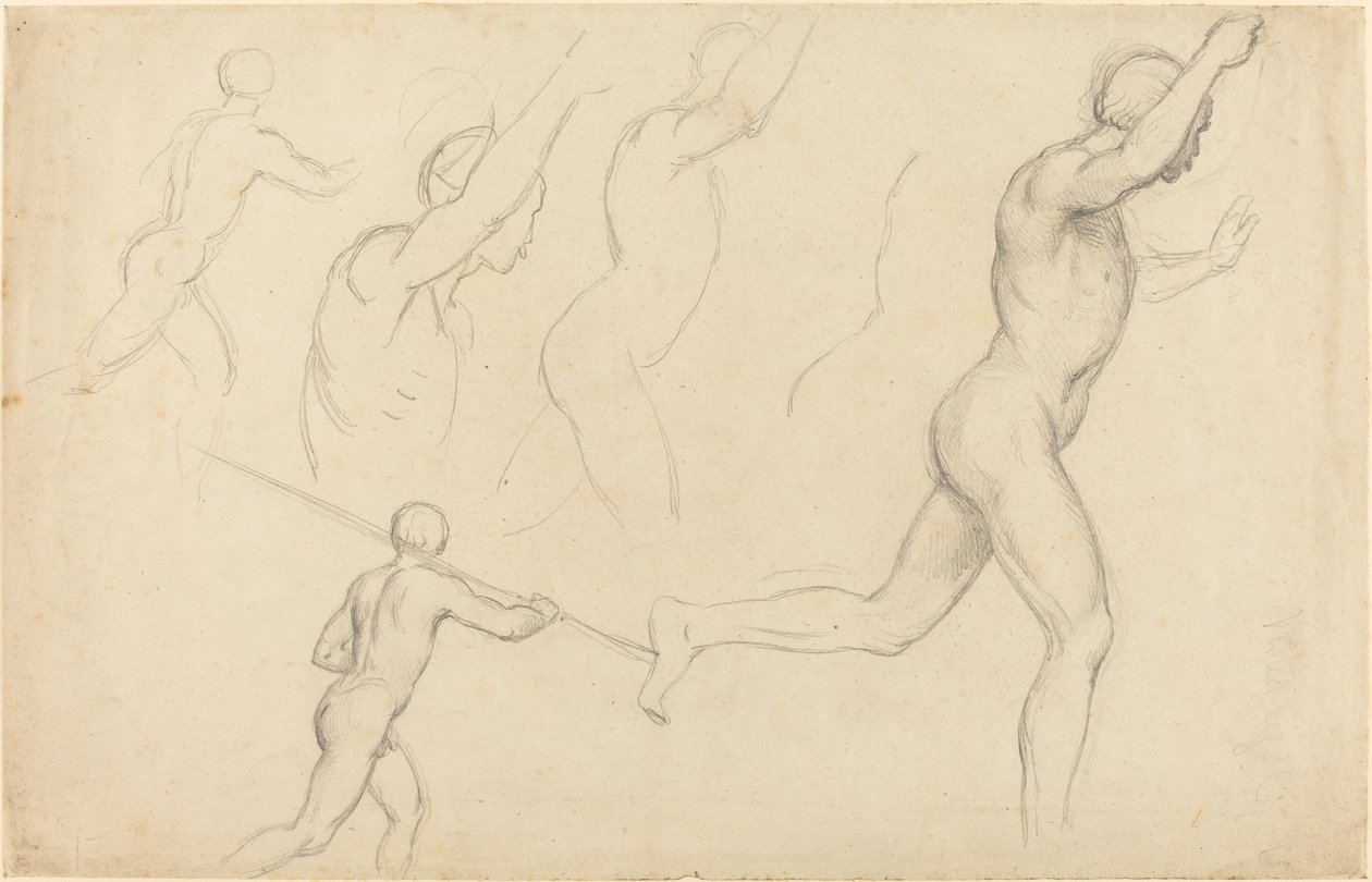 Studi di Uomini che Corrono da William Etty