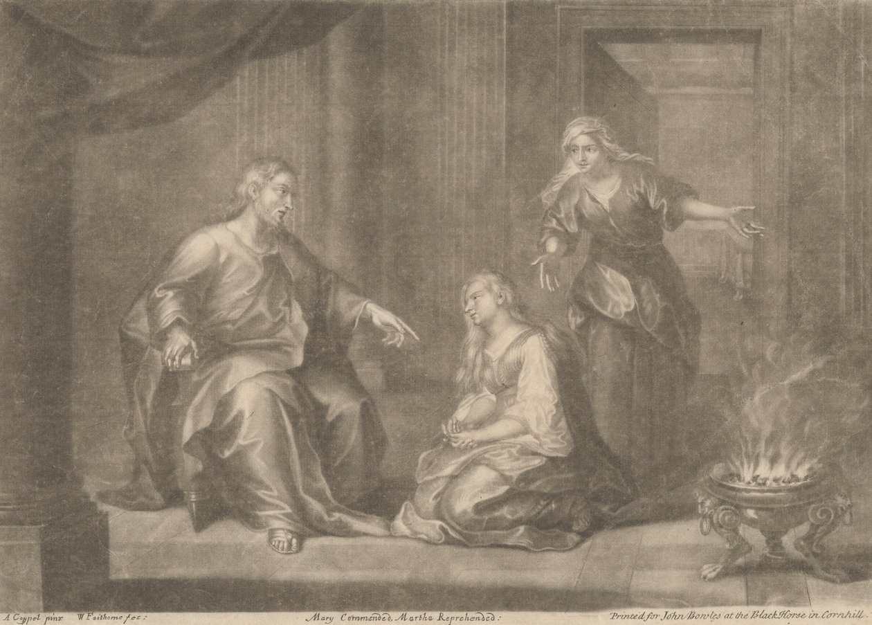 Maria lodata, Marta rimproverata da William Faithorne