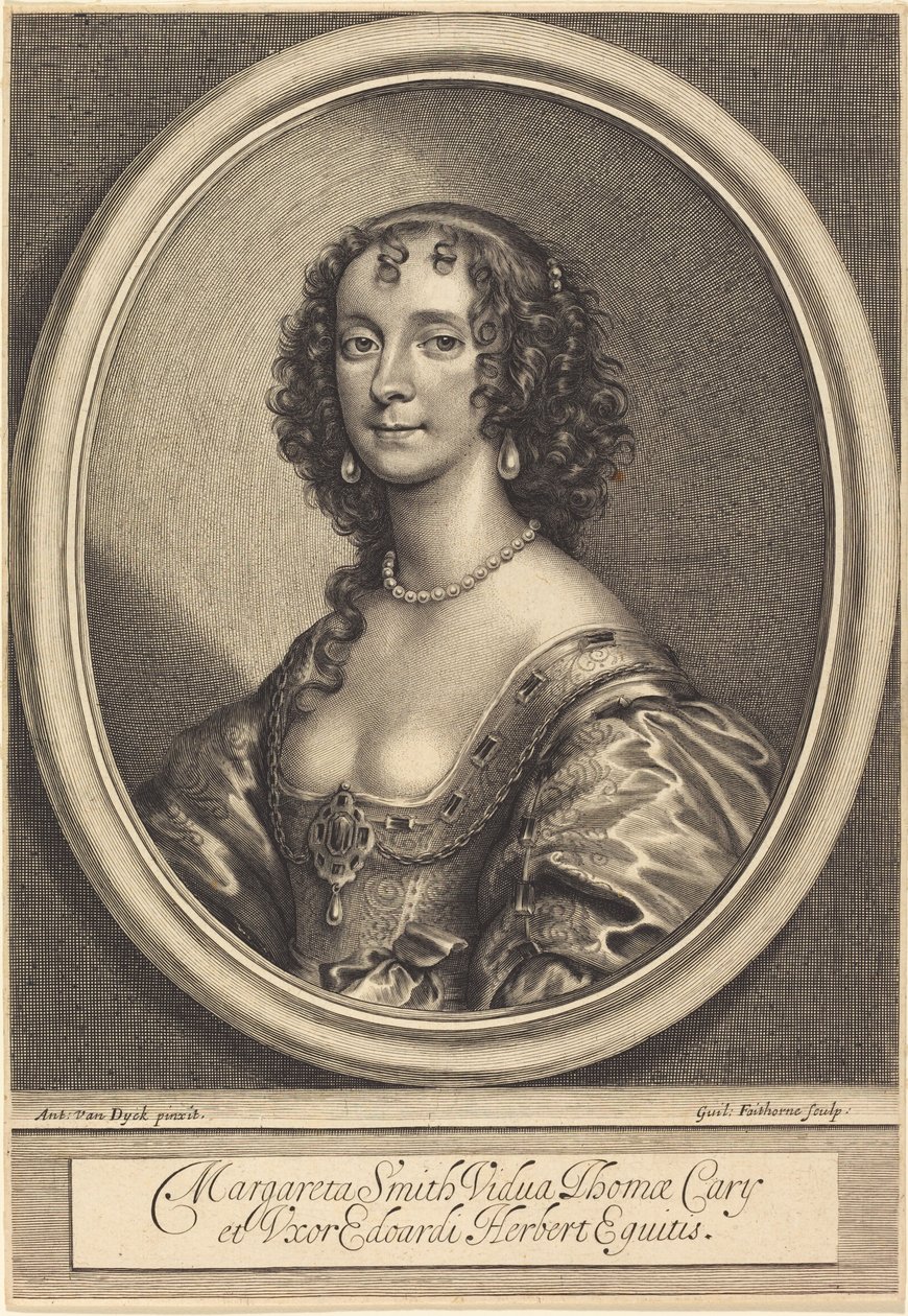 Margaret Smith da William Faithorne after Sir Anthony van Dyck