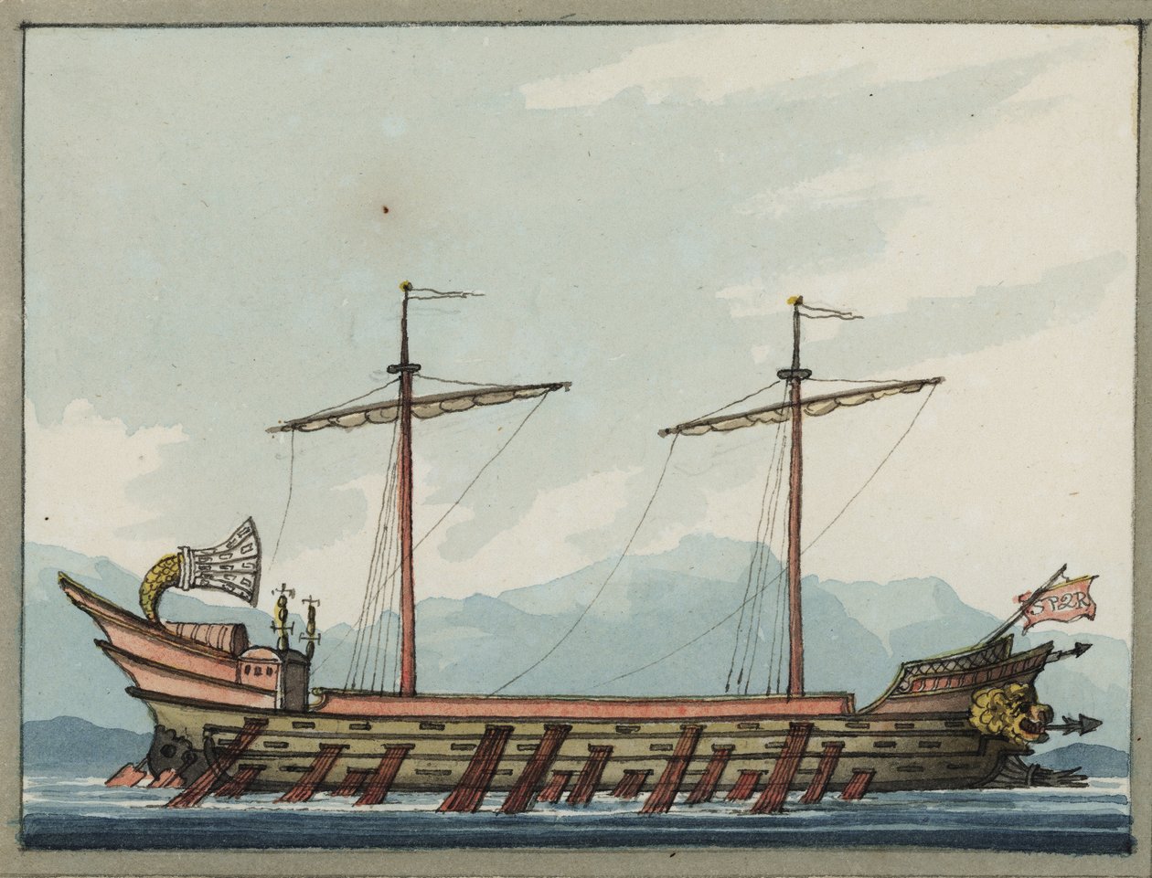 Una trireme romana da William Ffarington