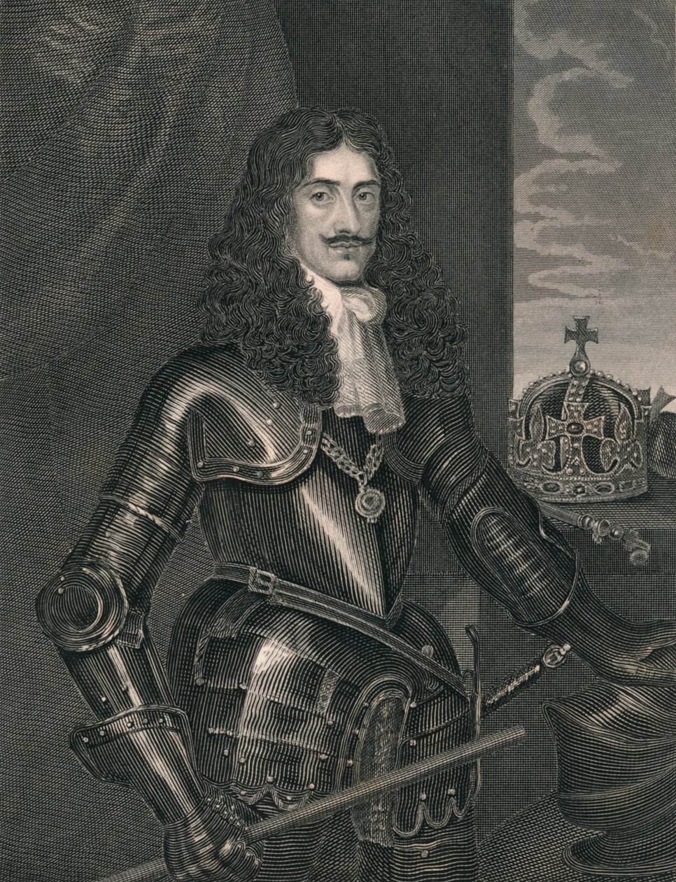 Re Carlo II, metà XIX secolo da William Finden