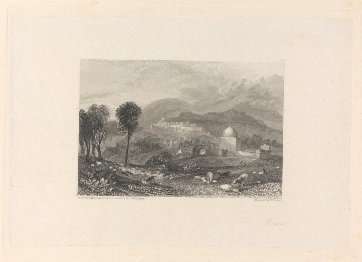 Ramah e la Tomba di Rachele da William Finden