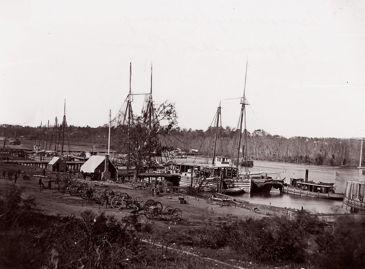 Broadway Landing, fiume Appomattox da William Frank Browne