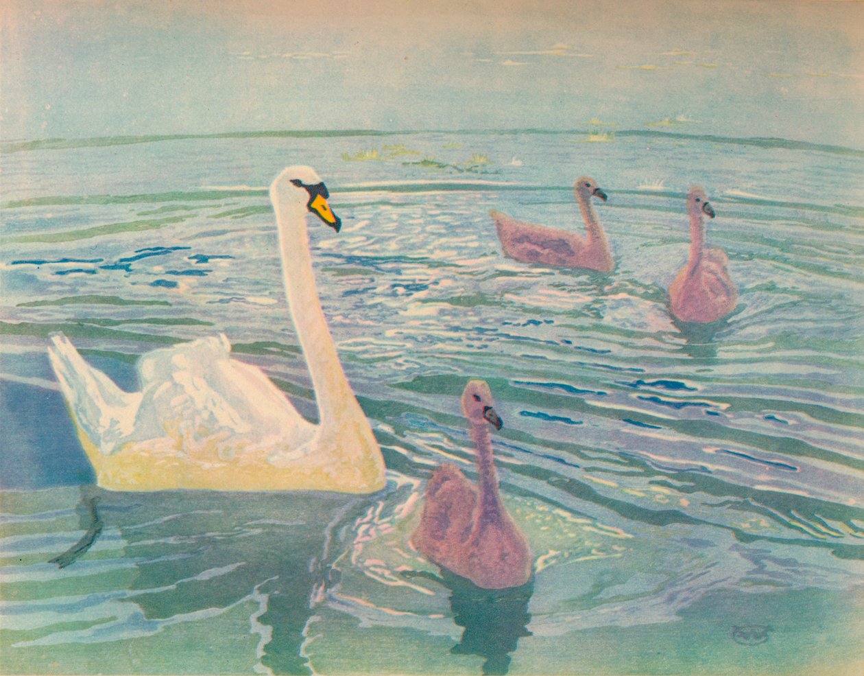 Cigno e cignetti da William Giles