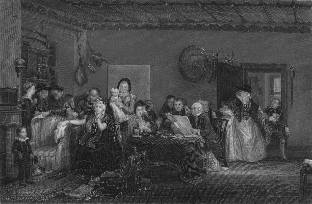 Lettura del testamento, c1820 da William Greatbach