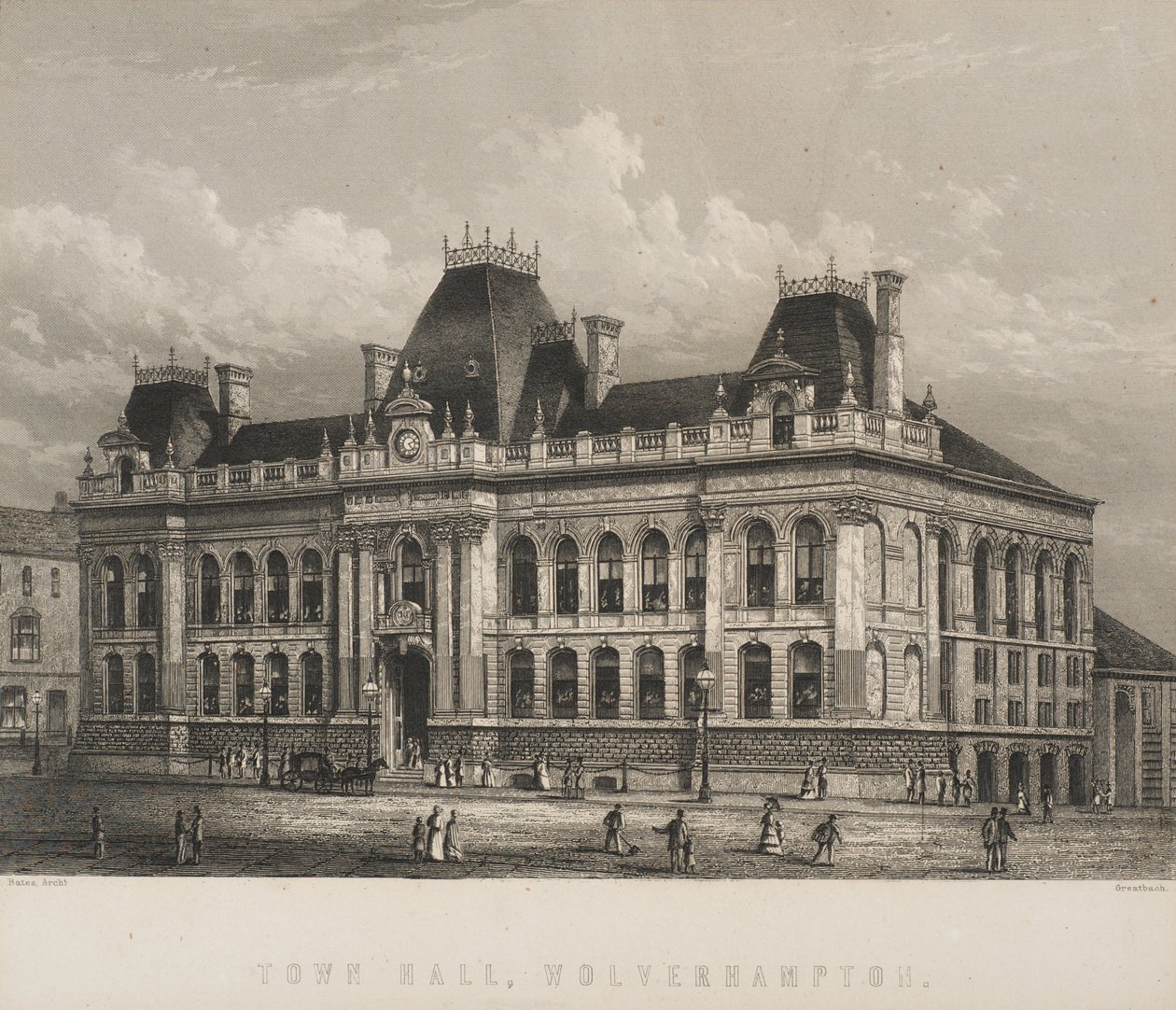 Municipio di Wolverhampton, c.1871 da William Greatbach
