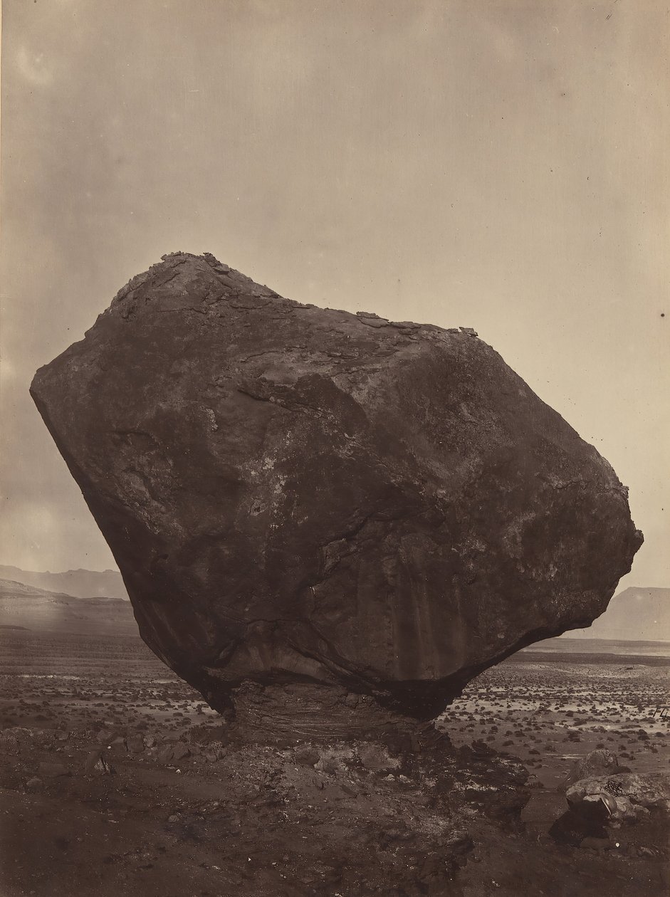 Roccia appollaiata, Rocker Creek, Arizona, 1872 da William H. Bell