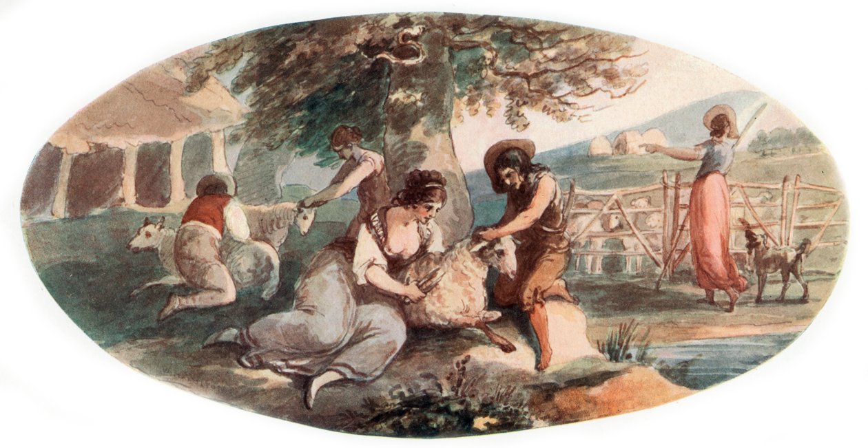 Tosatura delle pecore, 1912 da William Hamilton