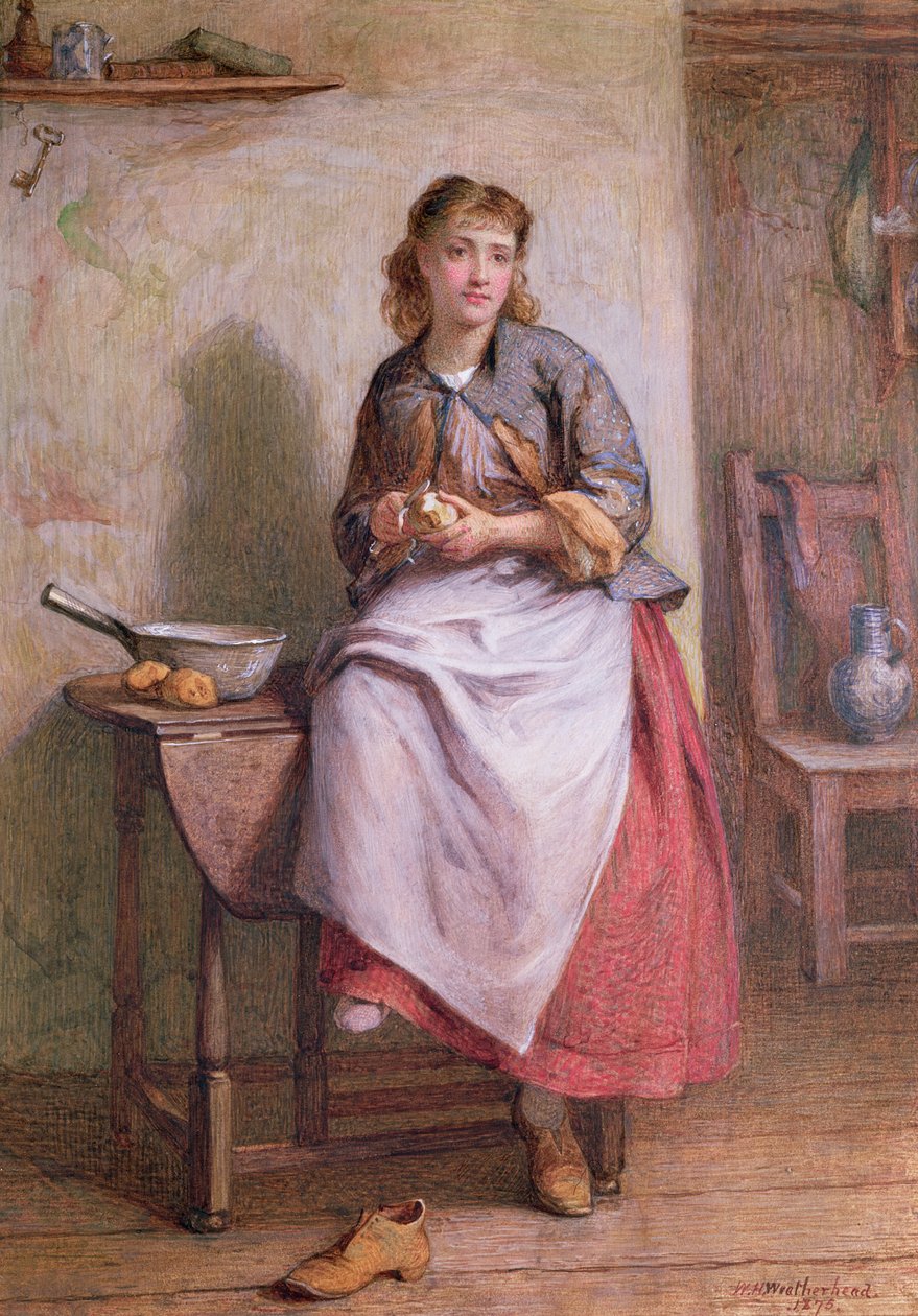 Ragazza che Sbuccia Patate da William Harris Weatherhead