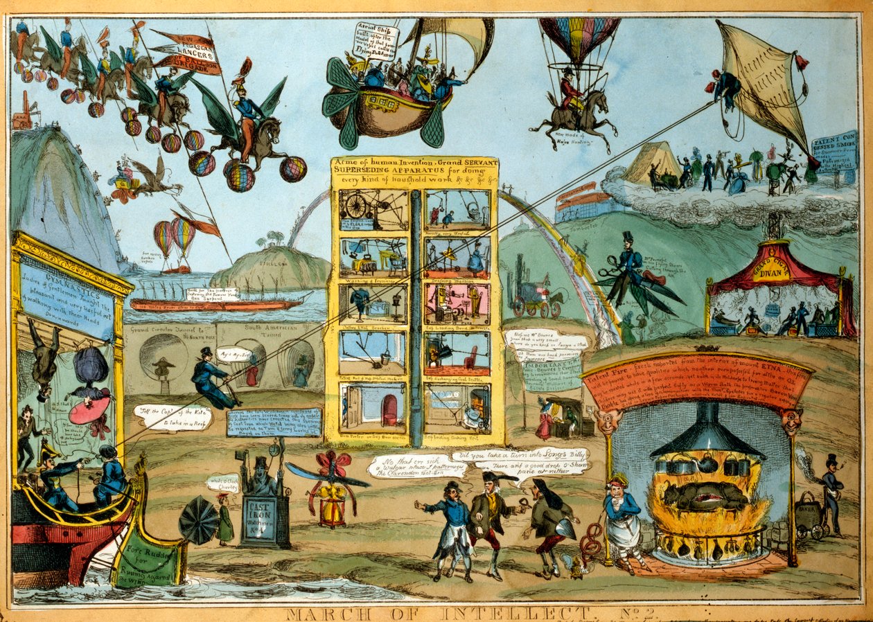 Caricatura del viaggio futuro da William Heath