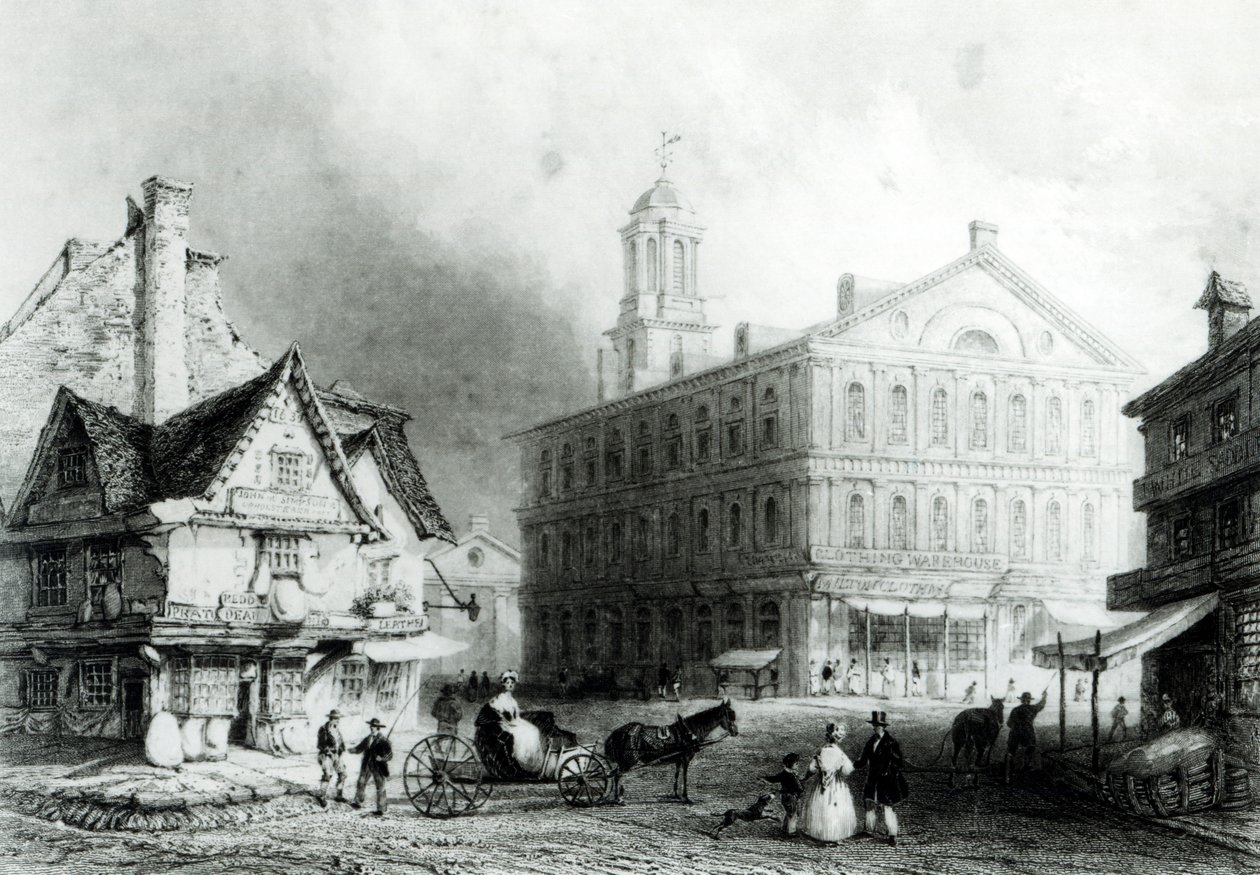 Faneuiel Hall, Boston da William Henry Bartlett