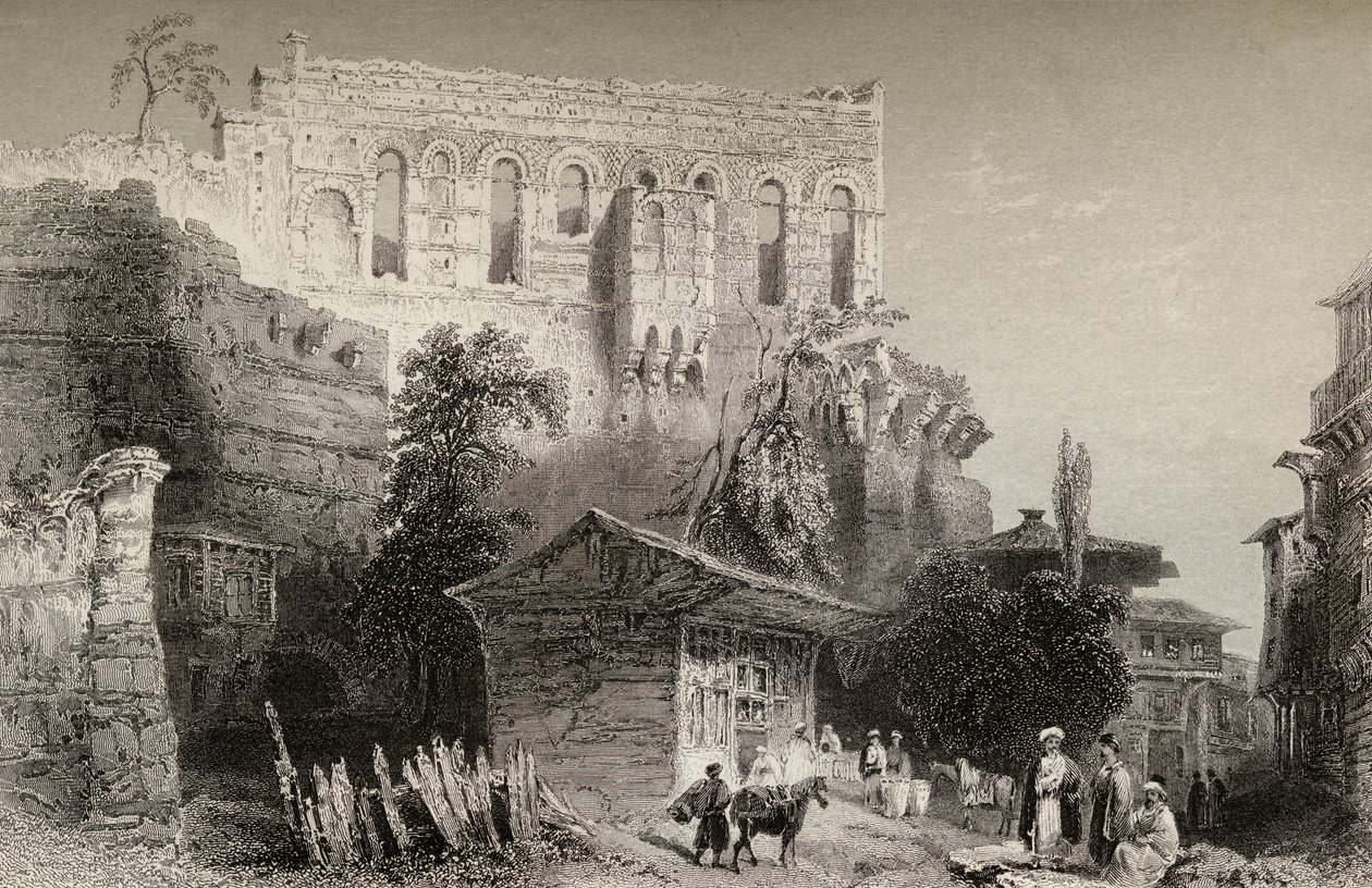 Palazzo di Belisario, Turchia, Istanbul da William Henry Bartlett