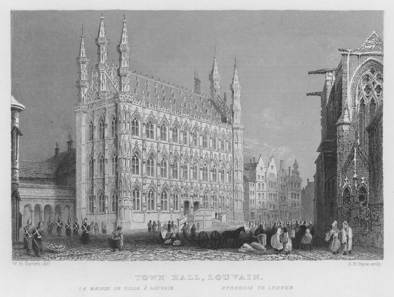 Municipio di Louvain da William Henry Bartlett