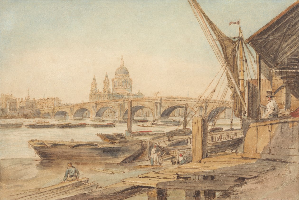 Cattedrale di San Paolo e ponte di Blackfriar da William Henry Hunt