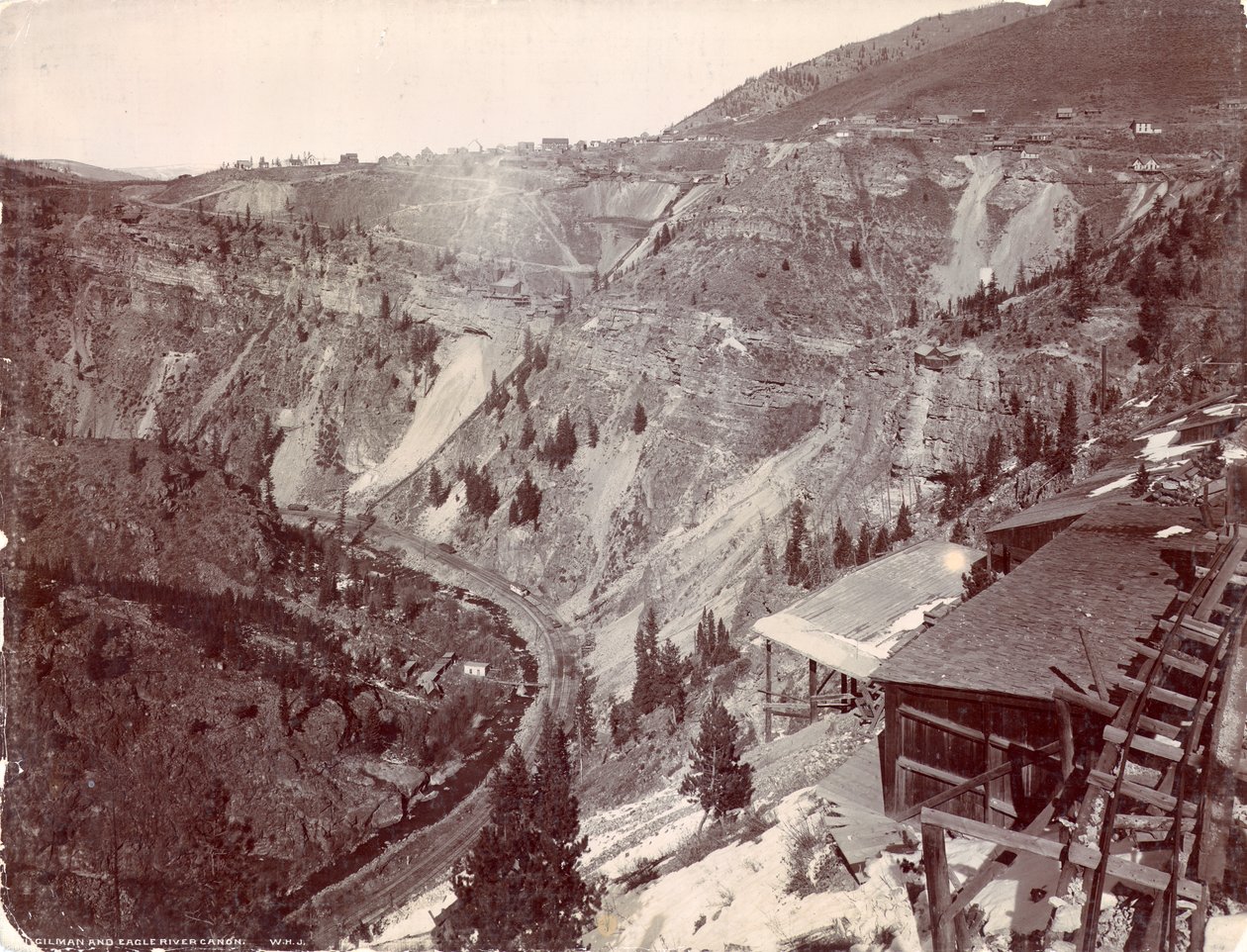 Gilman e il Canyon del Fiume Eagle, c.1880-90 da William Henry Jackson