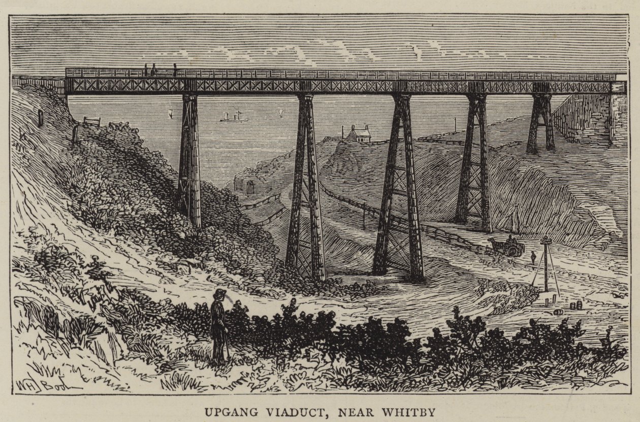 Viadotto di Upgang, vicino a Whitby da William Henry James Boot