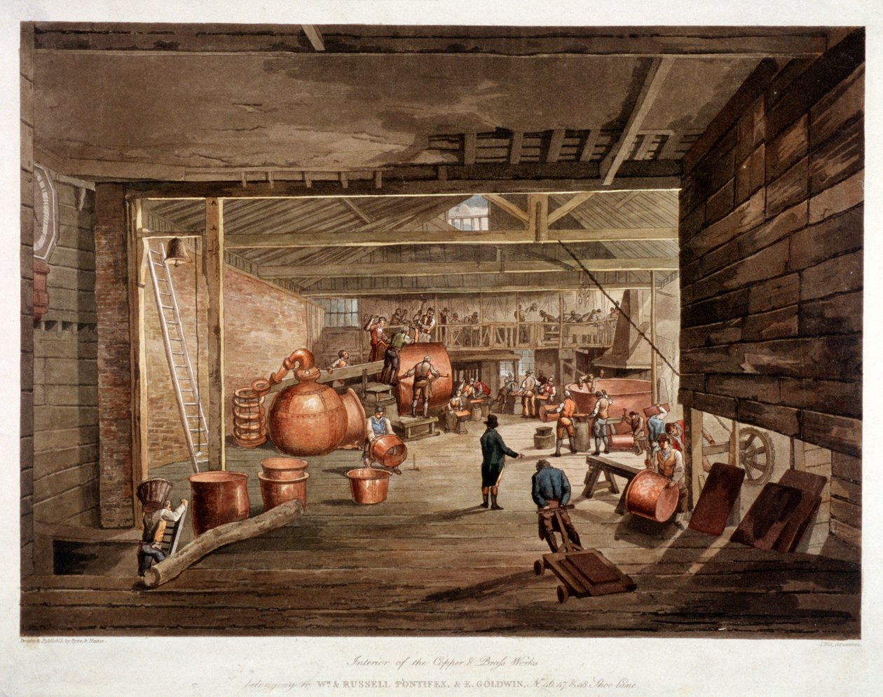 Shoe Lane, Londra, c. 1806 da William Henry Pyne