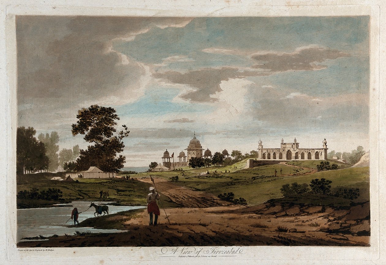 Una vista su Firozeabad da William Hodges