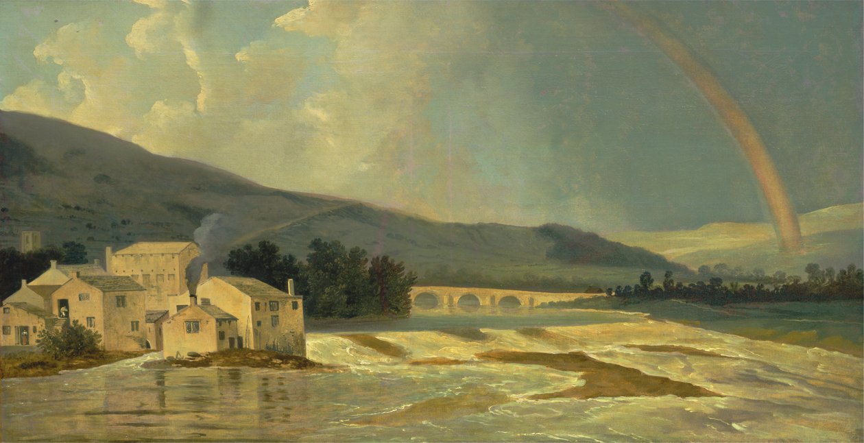 Ponte di Otley sul fiume Wharfe da William Hodges