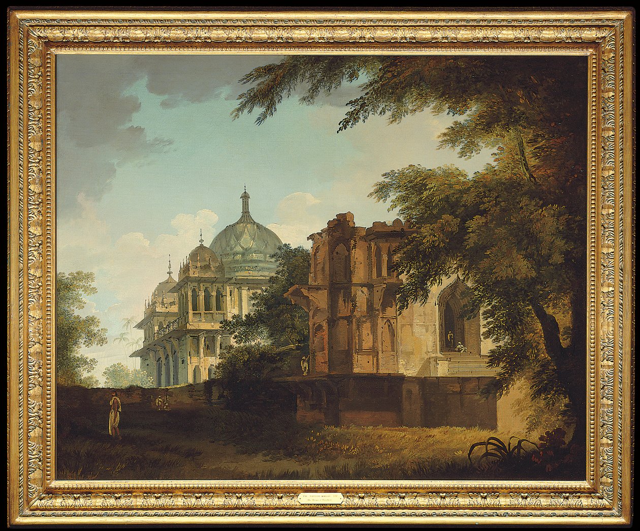Veduta di una Moschea a Mounheer da William Hodges