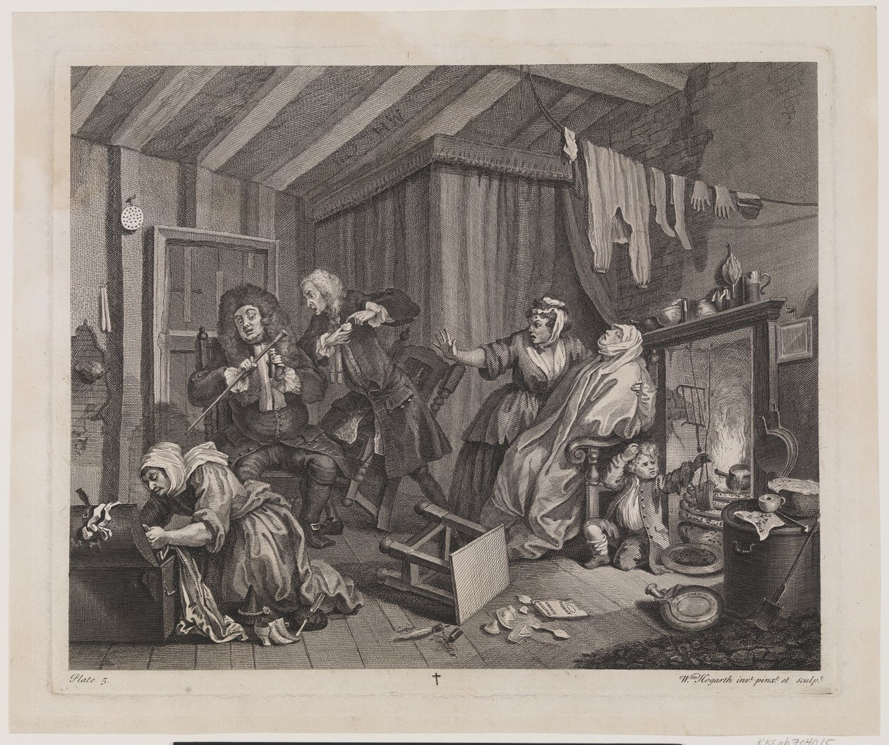 Il progresso di una prostituta, tavola 5 da William Hogarth