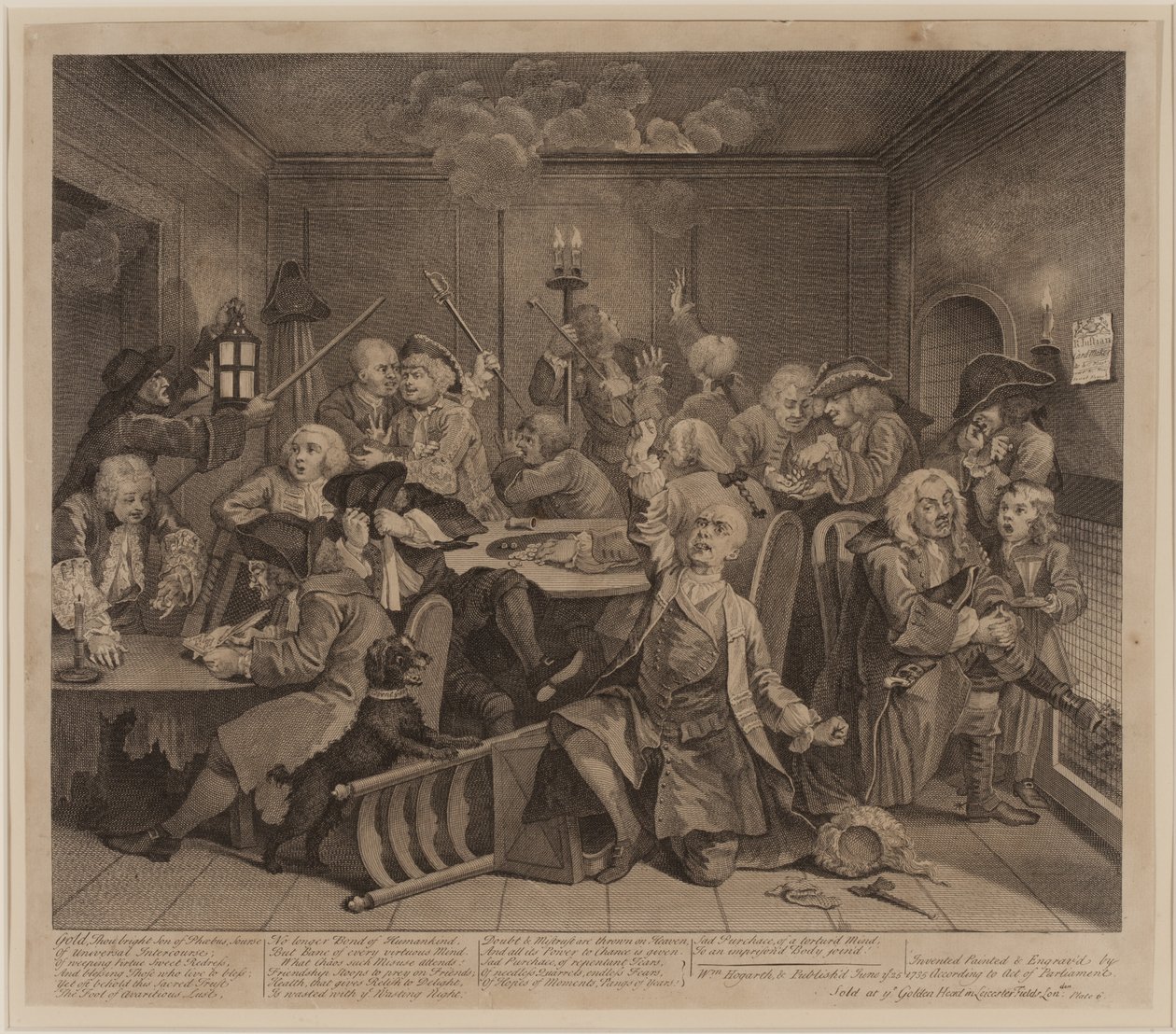 Il Progresso di un Libertino, Piatto 6, 2° Stato da William Hogarth