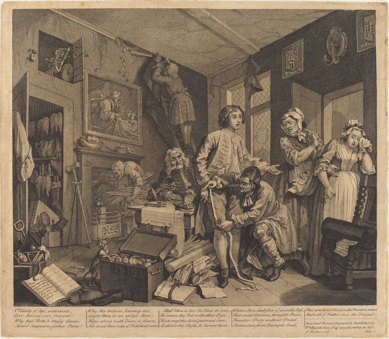 Il progresso di un libertino: tav.1 da William Hogarth