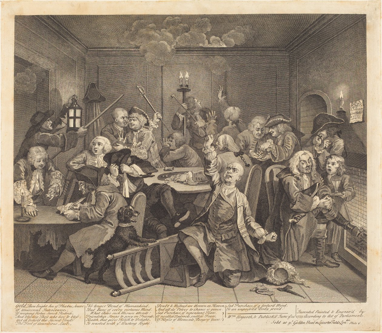 Il progresso del libertino: pl.6 da William Hogarth