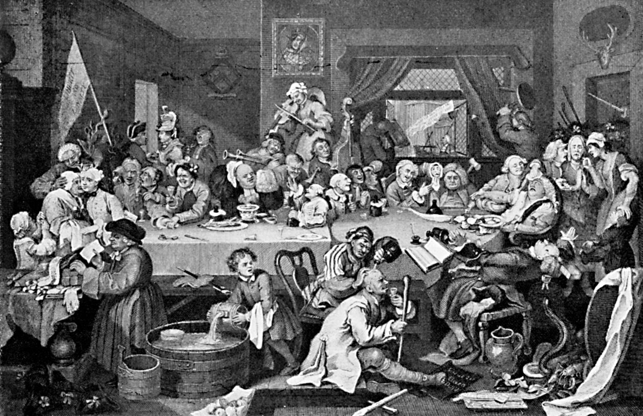 Un Intrattenimento Elettorale, 1755 da William Hogarth