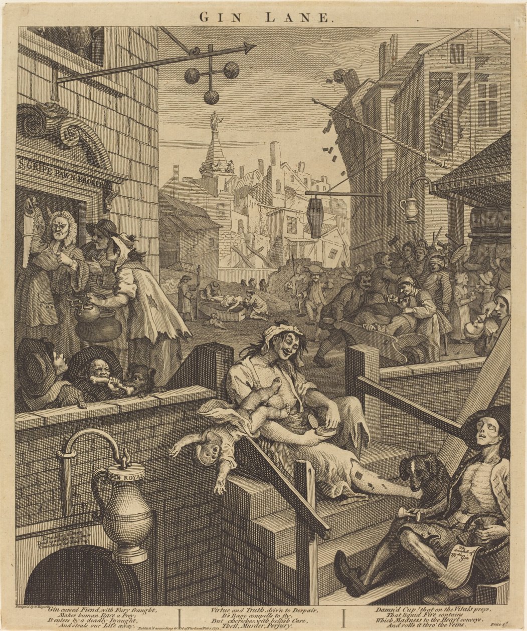 Gin Lane da William Hogarth
