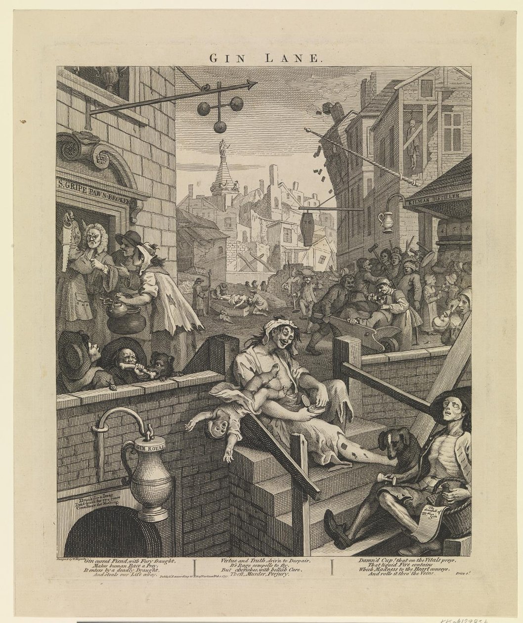 Gin Lane da William Hogarth