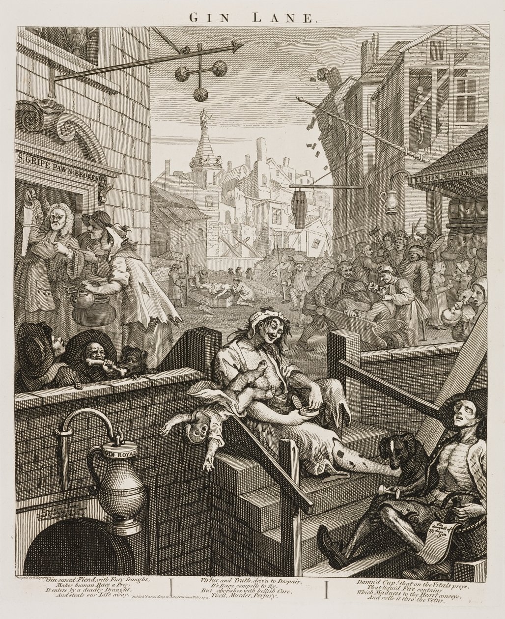 Gin Lane da William Hogarth