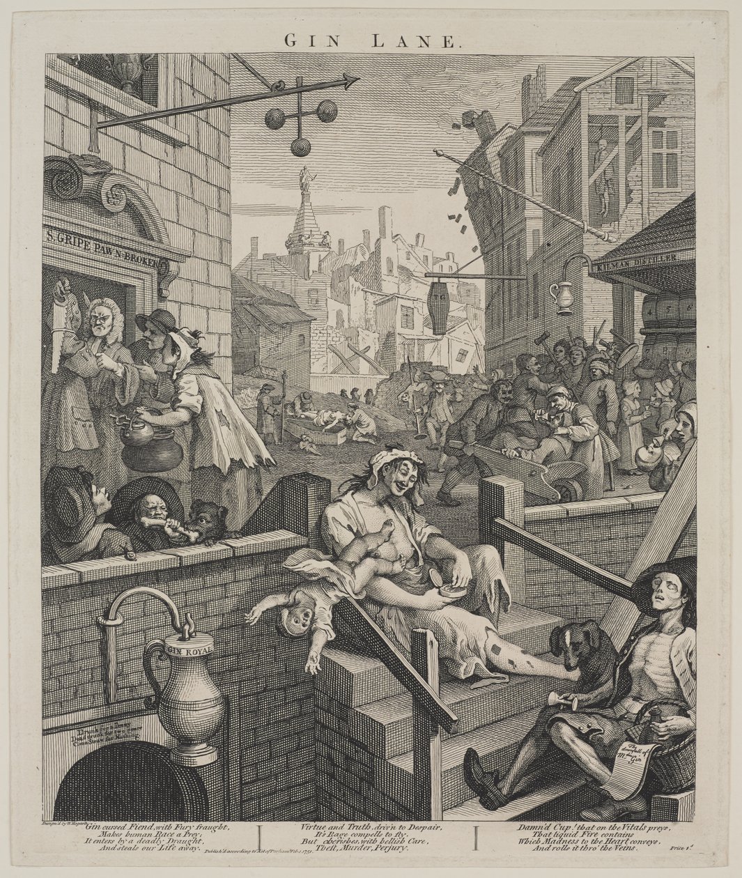 Gin Lane da William Hogarth