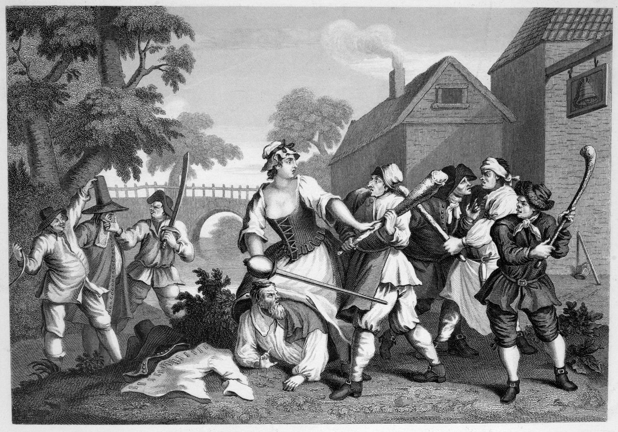 Hudibras il cavaliere si sottomette a Trulla da William Hogarth