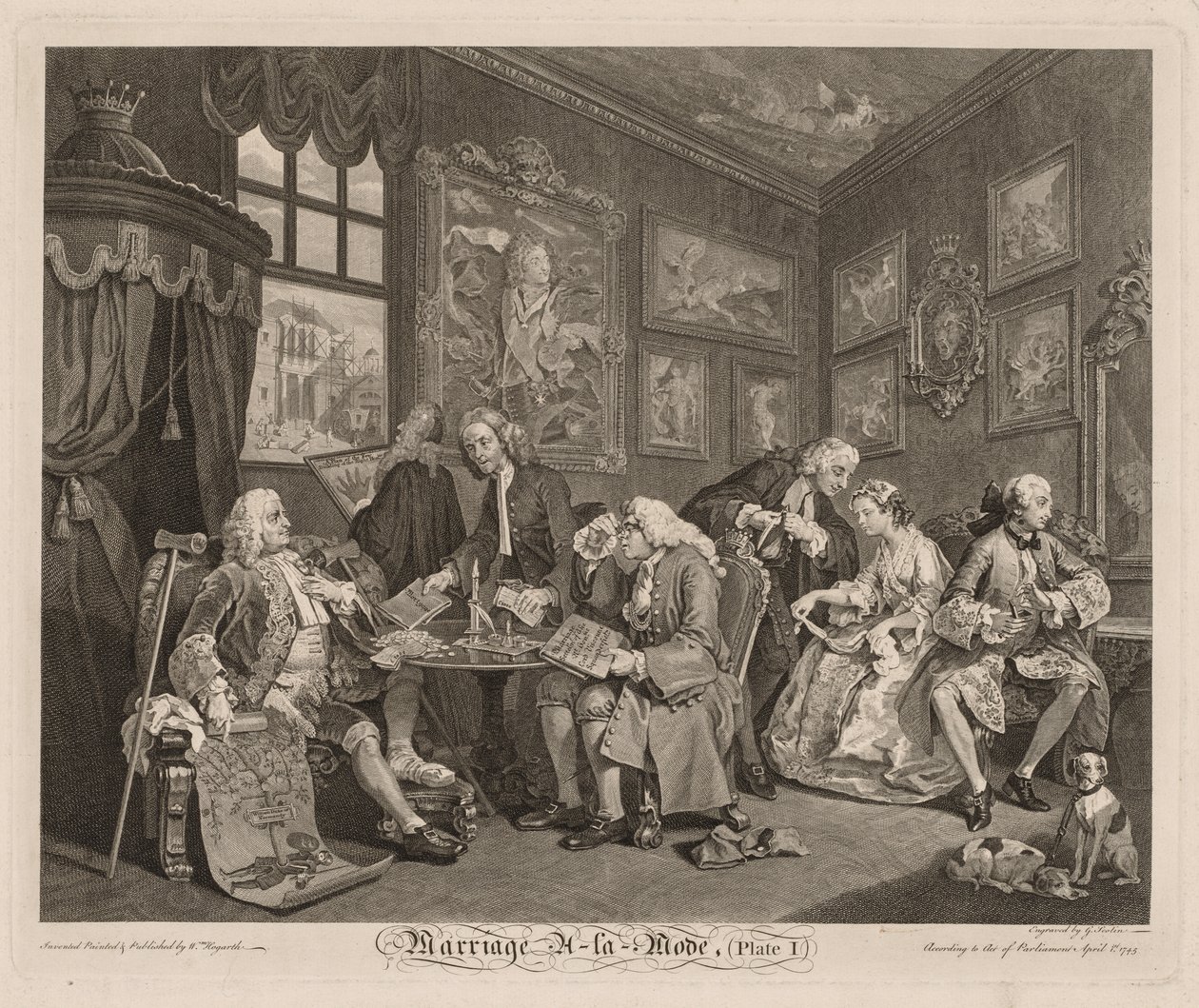 Matrimonio alla moda da William Hogarth