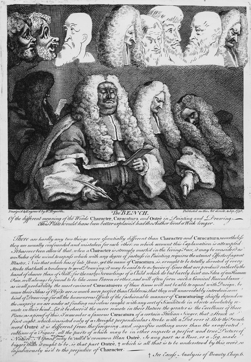 La panchina, 1758 da William Hogarth