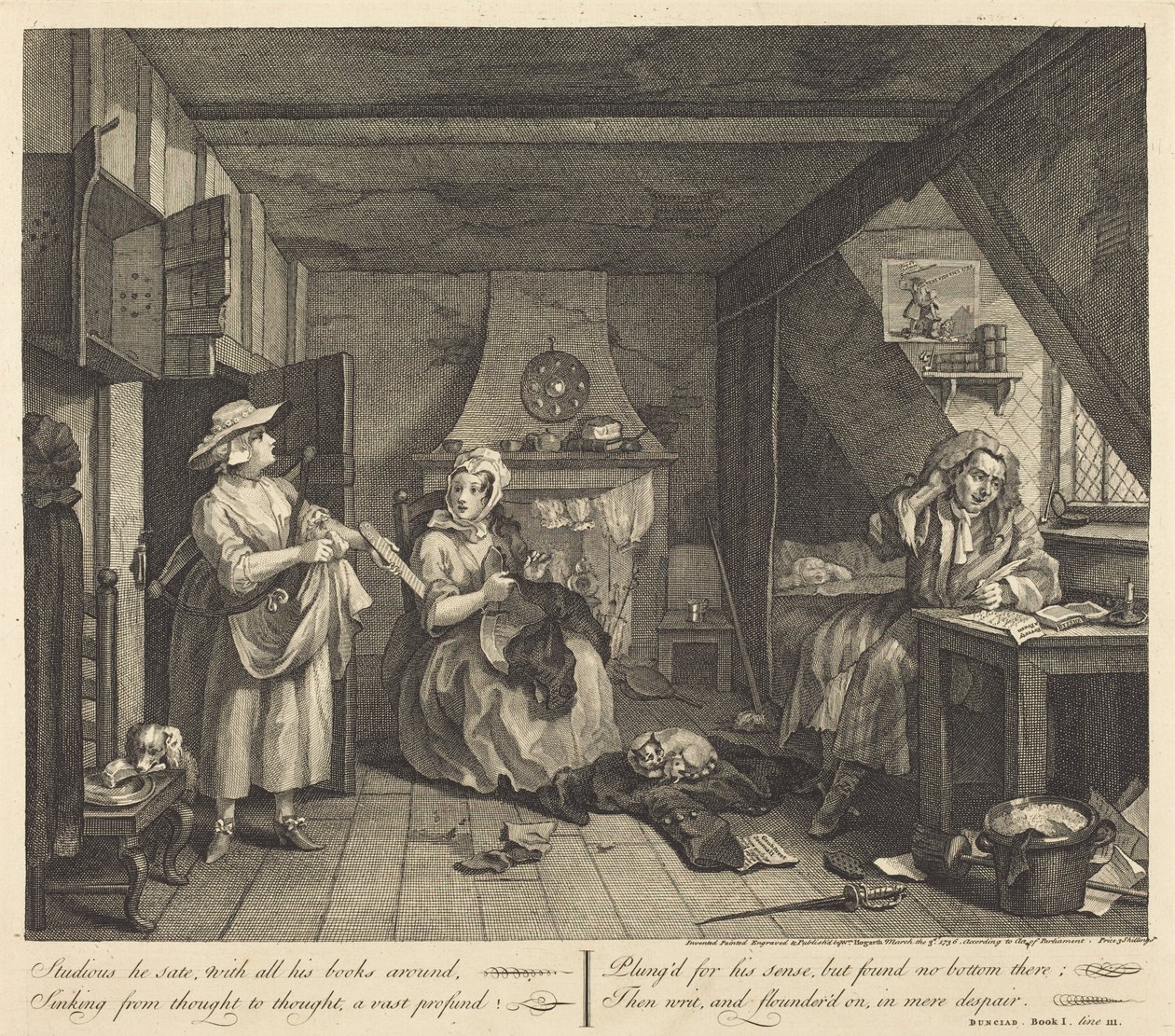 Il poeta angosciato da William Hogarth