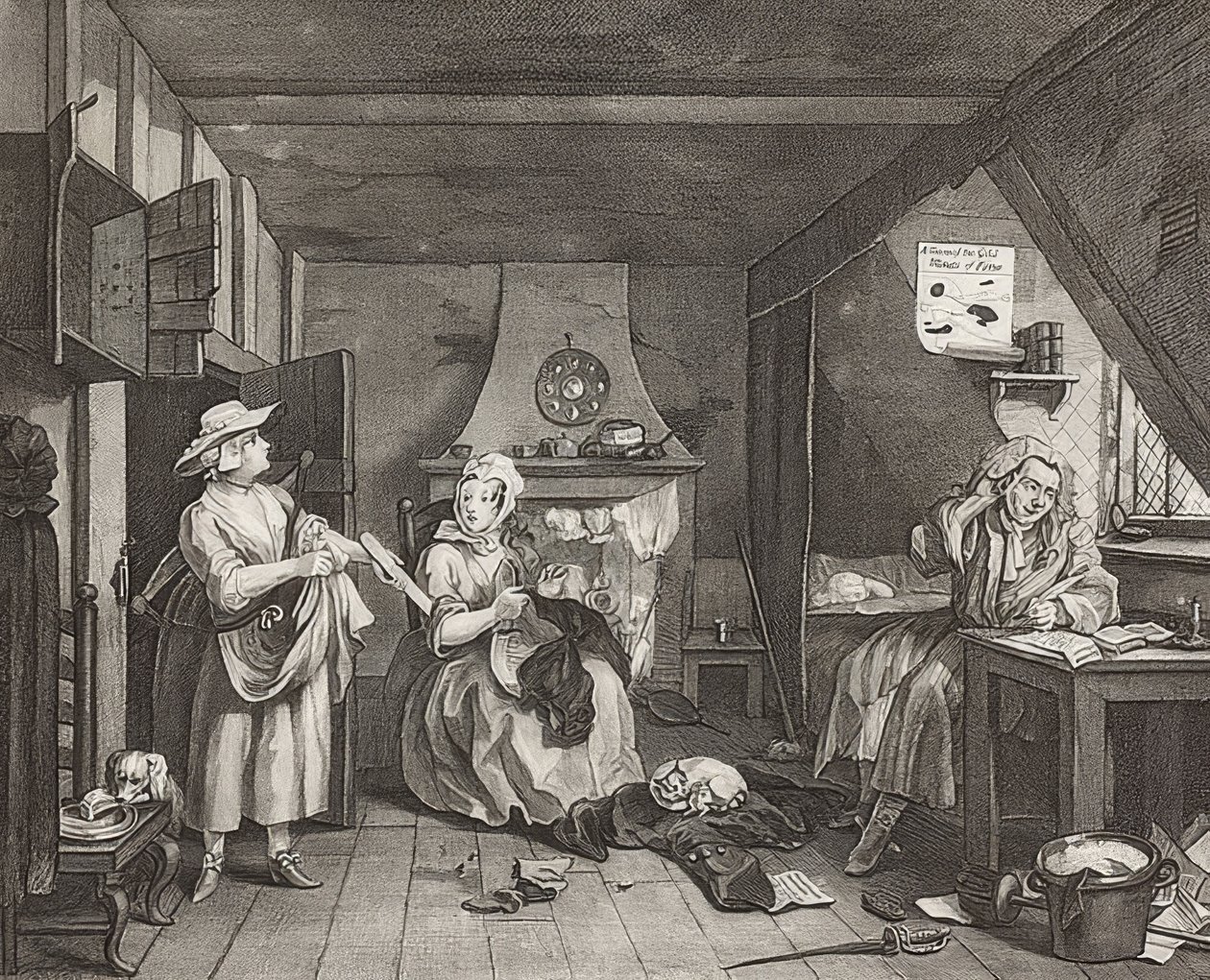 Il poeta in difficoltà da William Hogarth