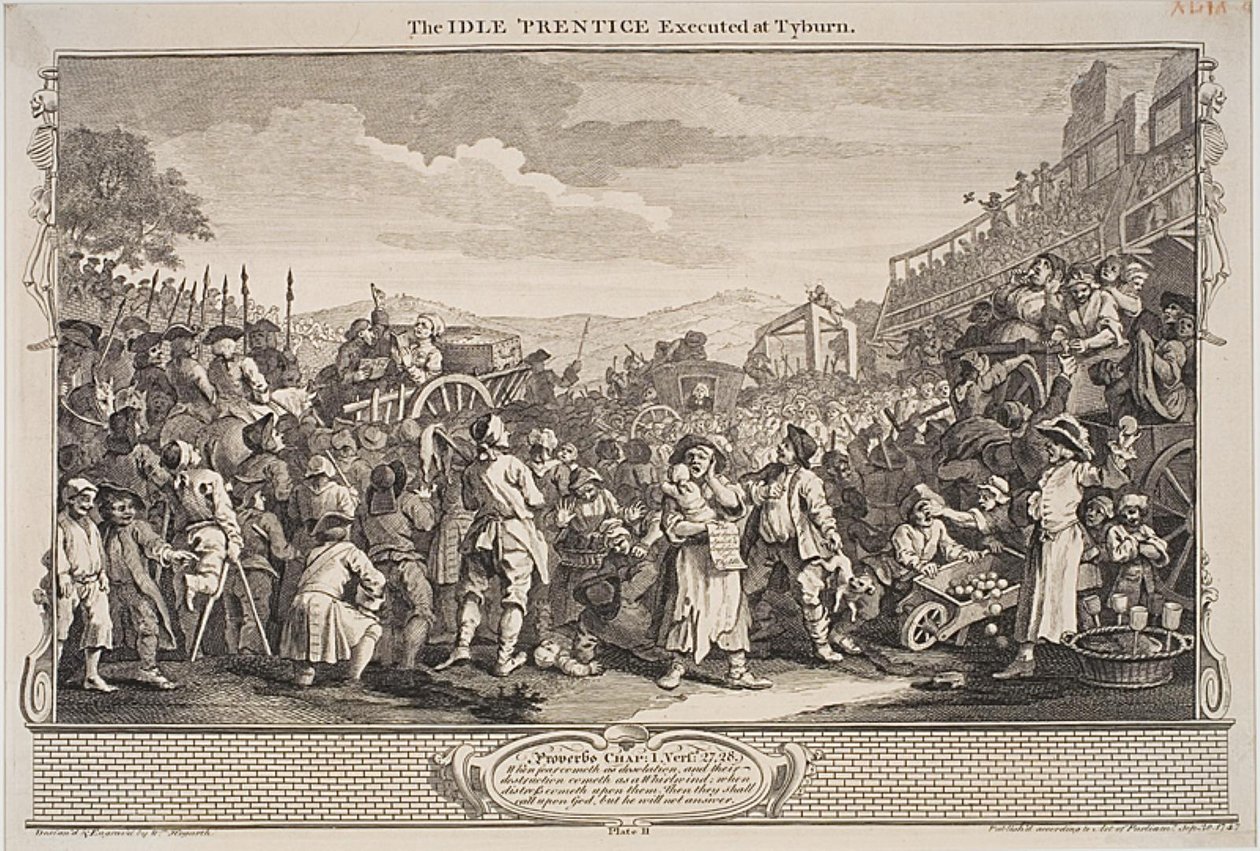 Il giovane pigro giustiziato a Tyburn da William Hogarth